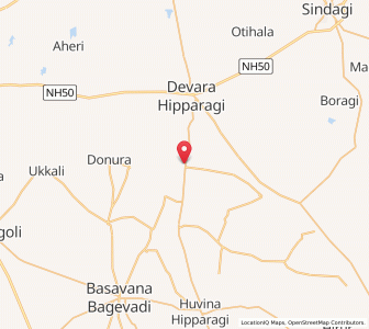 Map of Satihal, Karnataka
