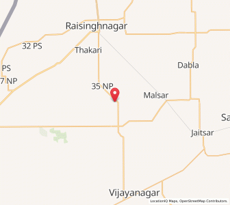 Map of Satjanda, Rajasthan