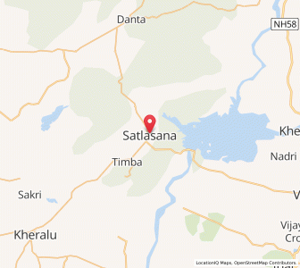 Map of Satlasna, Gujarat