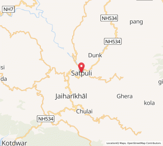 Map of Satpuli, Uttarakhand