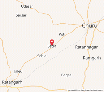 Map of Satra, Rajasthan