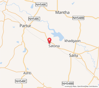 Map of Satuna Buzurg, Maharashtra