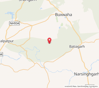 Map of Saunrai, Madhya Pradesh