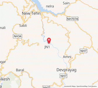 Map of Saur, Uttarakhand