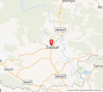 Map of Sausar, Madhya Pradesh