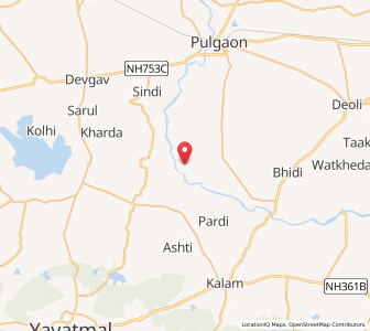 Map of Savangi, Maharashtra