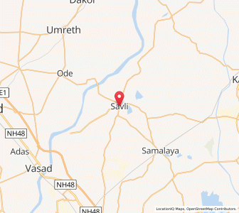Map of Savli, Gujarat