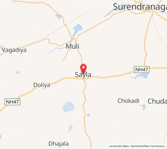 Map of Sayla, Gujarat