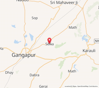 Map of Seba, Rajasthan