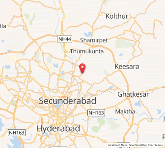 Map of Secunderabad, Andhra Pradesh