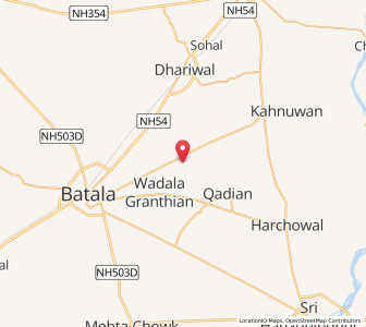 Map of Sekhwan, Punjab