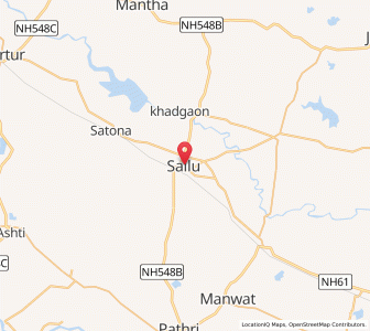 Map of Selu, Maharashtra