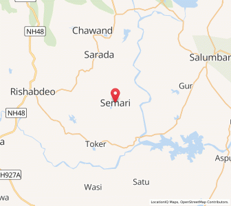 Map of Semari, Rajasthan