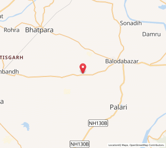 Map of Semradih, Chhattisgarh