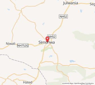 Map of Sendhwa, Madhya Pradesh