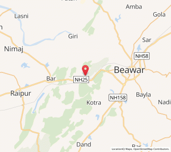 Map of Sendra, Rajasthan