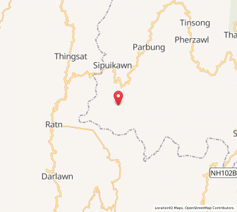 Map of Senvon, Mizoram