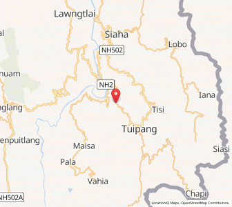 Map of Serkawr, Mizoram