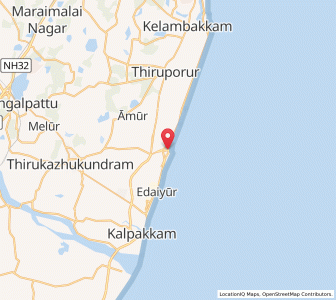 Map of Mahâballipuram, Tamil Nadu