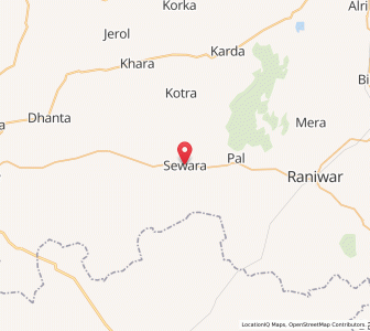 Map of Sewara, Rajasthan