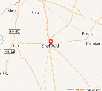 Map of Shāhābād, Haryana