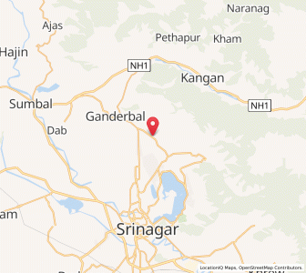 Map of Shahama, Kashmir