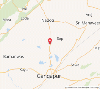Map of Shahar, Rajasthan