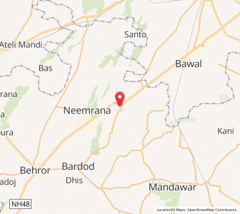 Map of Shahjahanpur, Rajasthan