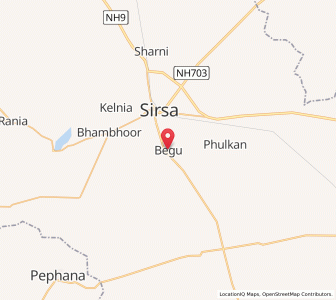 Map of Shahpur Begu, Haryana