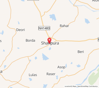 Map of Shāhpura, Rajasthan