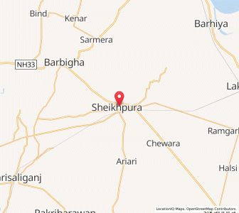 Map of Shaikhpura, Bihar