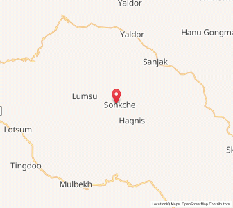 Map of Shakar, Kashmir
