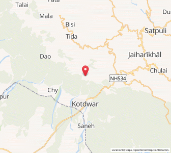 Map of Shalinga, Uttarakhand