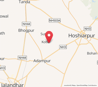 Map of Sham Churasi, Punjab