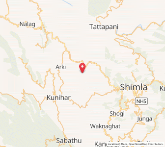 Map of Shami, Himachal Pradesh