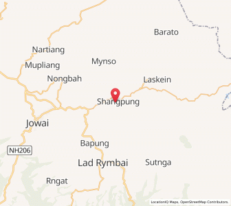 Map of Shangpung, Meghalaya