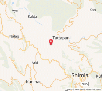 Map of Shavali, Himachal Pradesh