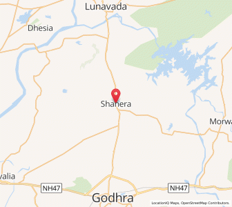Map of Shehera, Gujarat