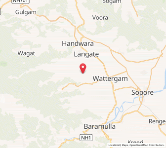Map of Shekhnar, Kashmir