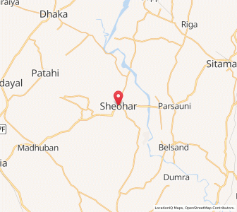 Map of Sheohar, Bihar