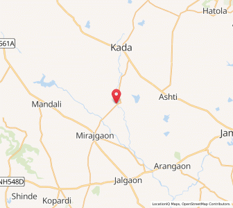 Map of Sherad, Maharashtra