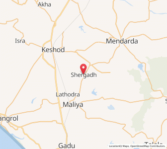 Map of Shergad, Gujarat