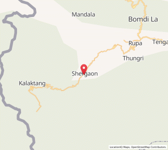 Map of Shergaon, Arunachal Pradesh