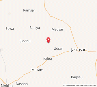 Map of Sheriala, Rajasthan