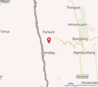 Map of Shermun, Mizoram