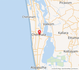 Map of Shertallai, Kerala