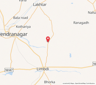 Map of Shiani, Gujarat