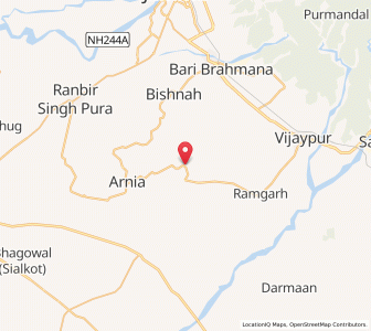 Map of Shibbu Chak, Kashmir