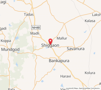 Map of Shiggaon, Karnataka