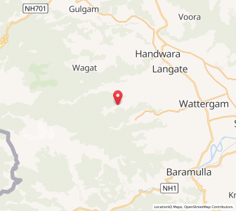 Map of Shilthar, Kashmir